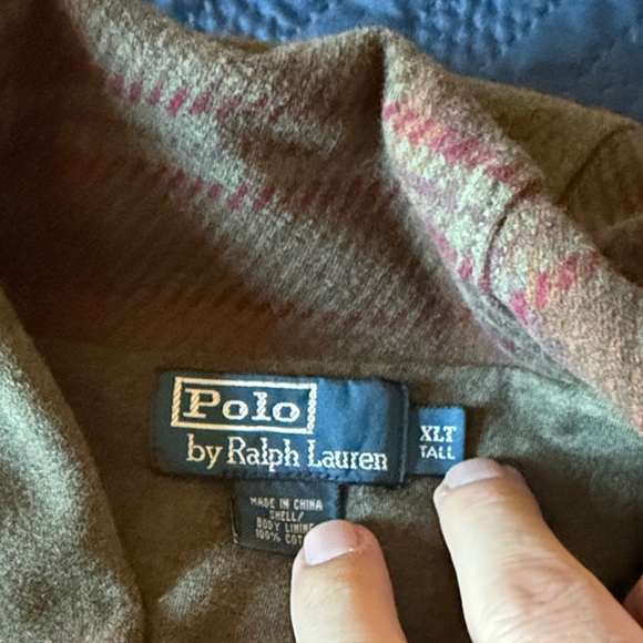 Ralph Lauren Olive and Red Cardigan - Picture 2 of 7